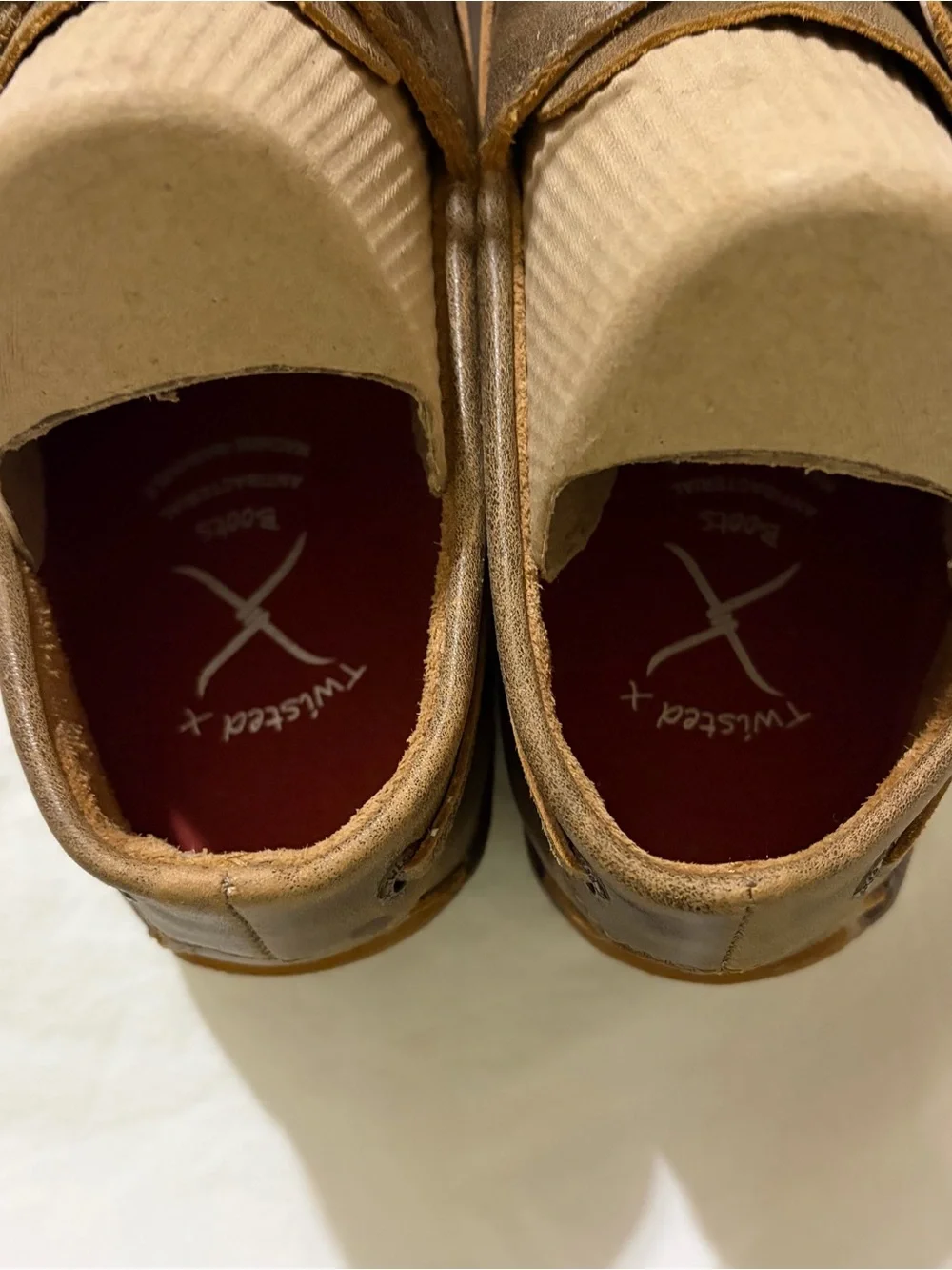 Twisted X leather driving/boat/moccasins 9.5M